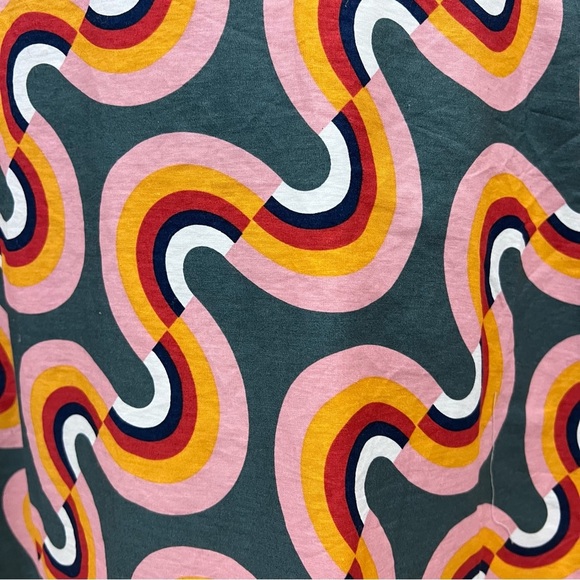 Modcloth Cotton Mod As Well Retro Rainbow Sleeveless Collar Pocket Swing Dress - Picture 9 of 13